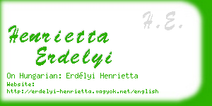 henrietta erdelyi business card